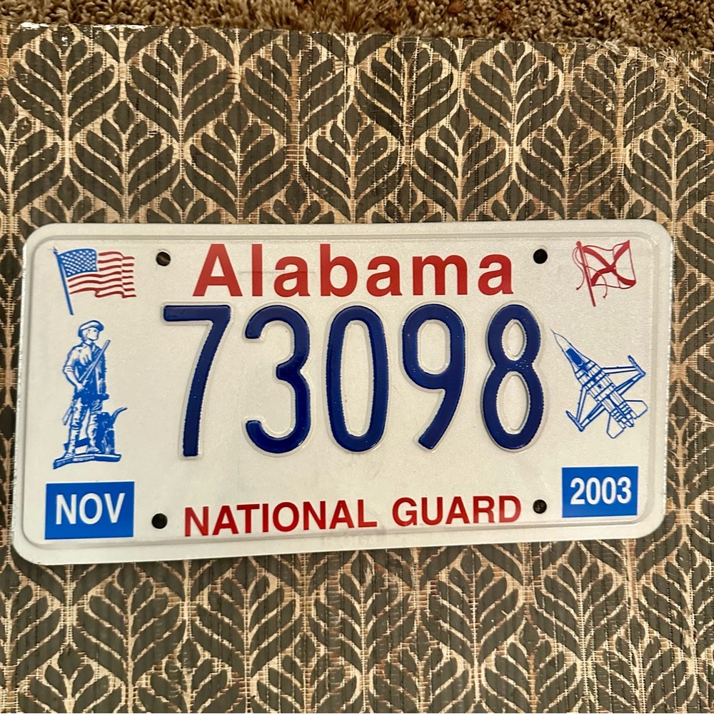 Alabama National Guard License Plate